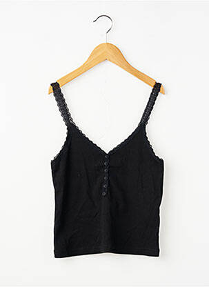 Top croială cambrată fără mâneci negru MOLLY BRACKEN fată