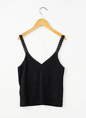 Top croială cambrată fără mâneci negru MOLLY BRACKEN fată