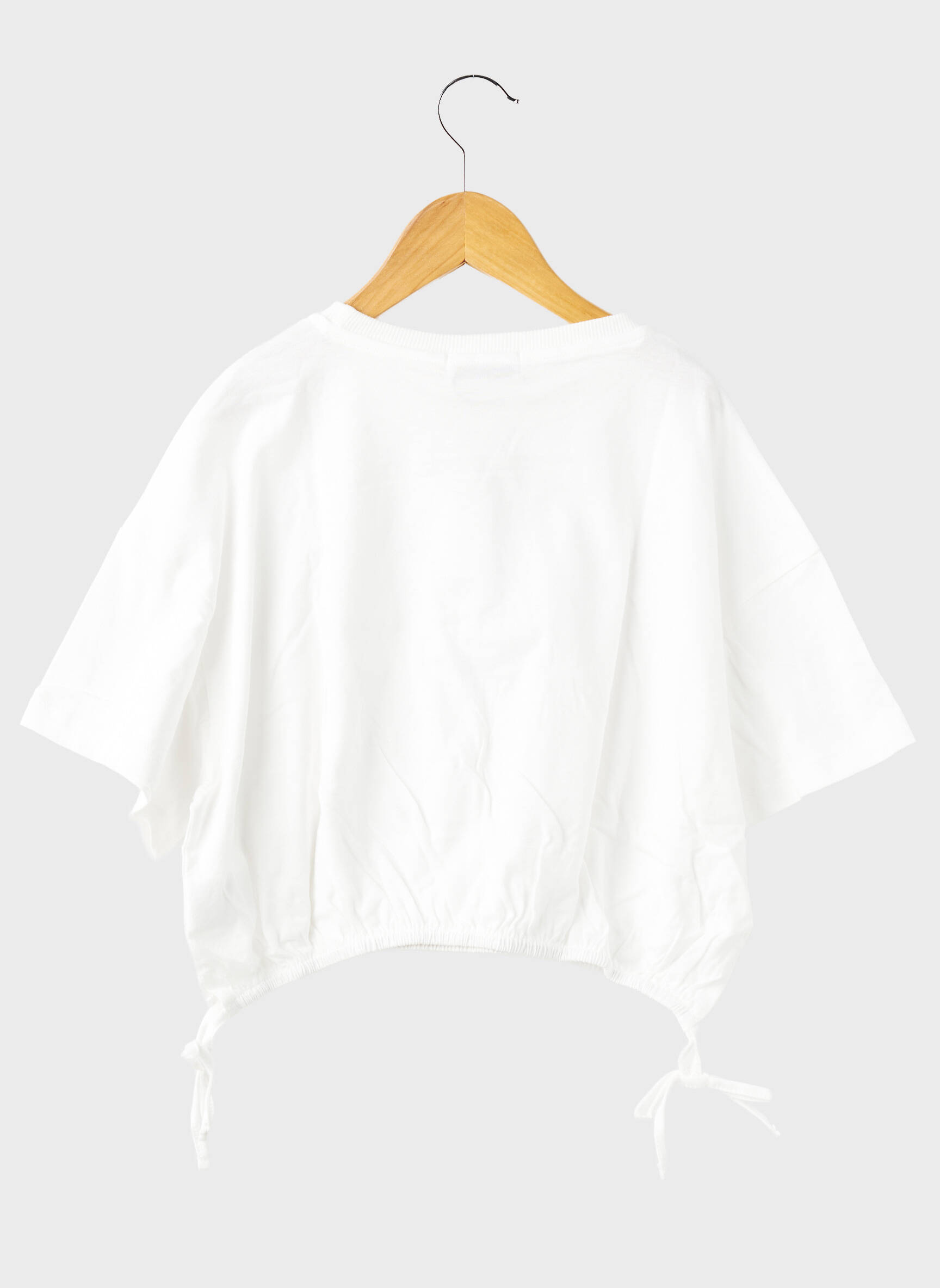 Tricou croială dreaptă mâneci scurte alb MOLLY BRACKEN fată