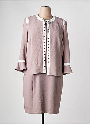 Set rochie croială cambrată maro CHRISTINE LAURE femeie