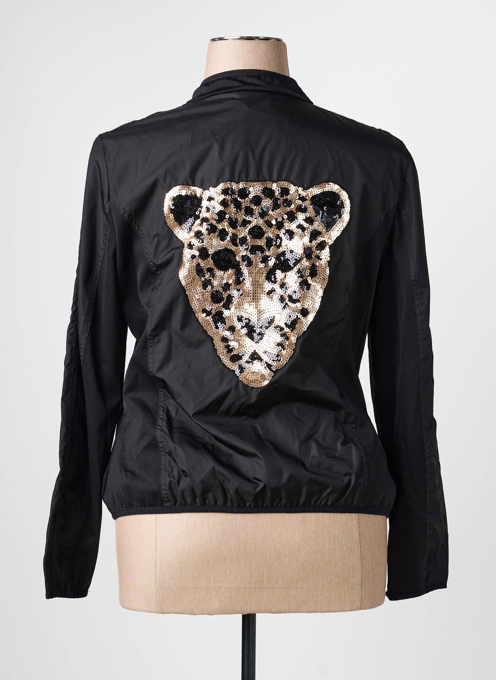 Geacă efect material satinat negru CONCEPT K femeie