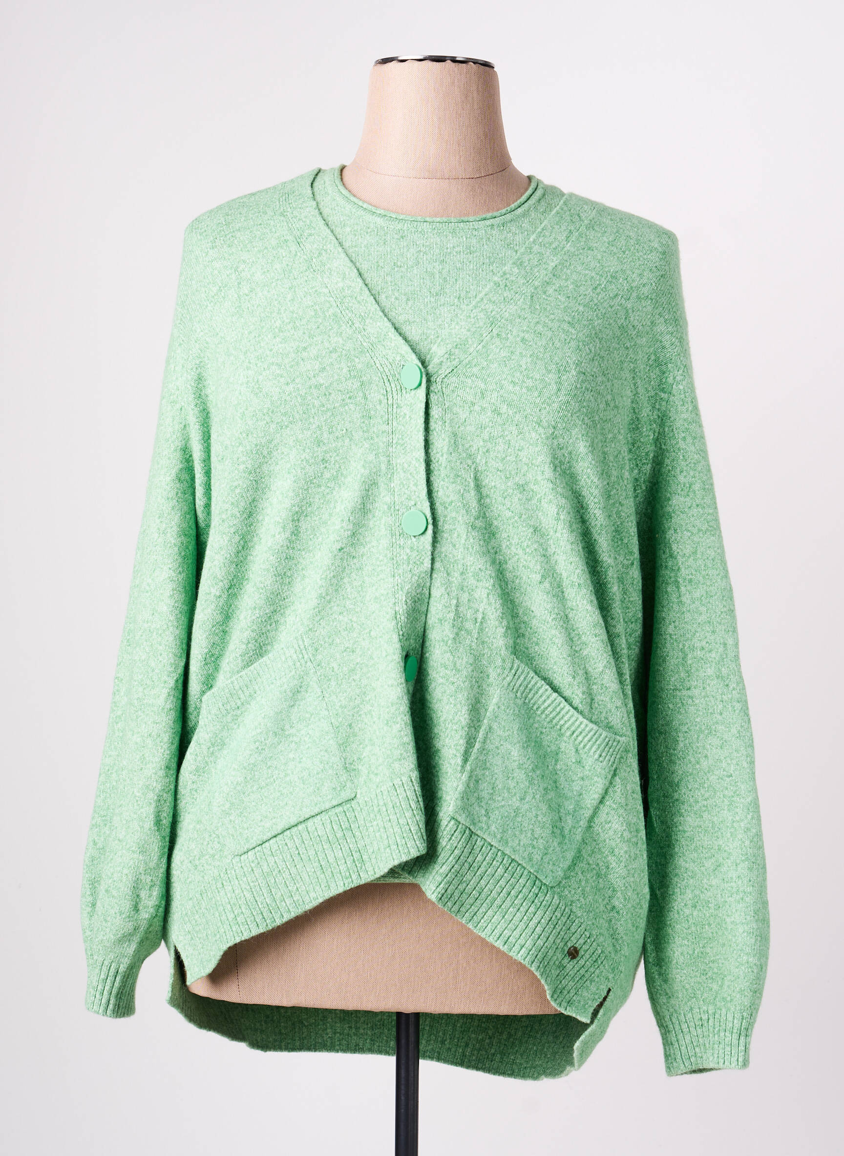 Twin-set mâneci lungi verde OLSEN femeie