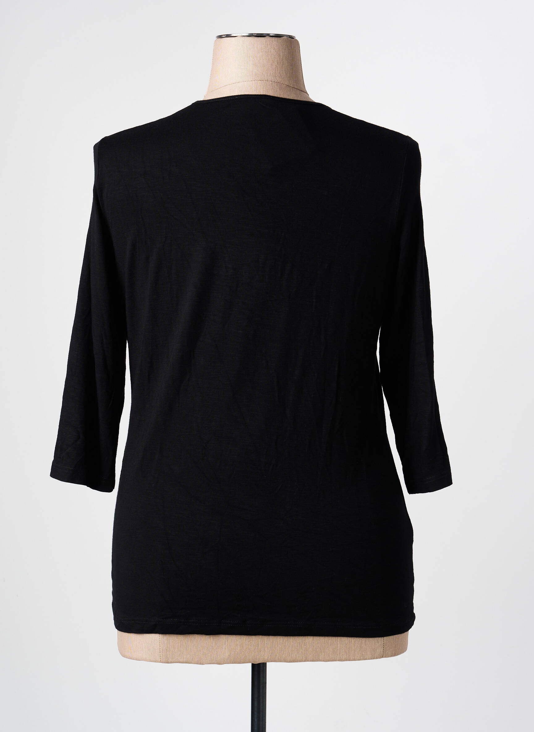 Tricou mâneci 3/4 mâneci 3/4 negru PAUSE CAFE femeie
