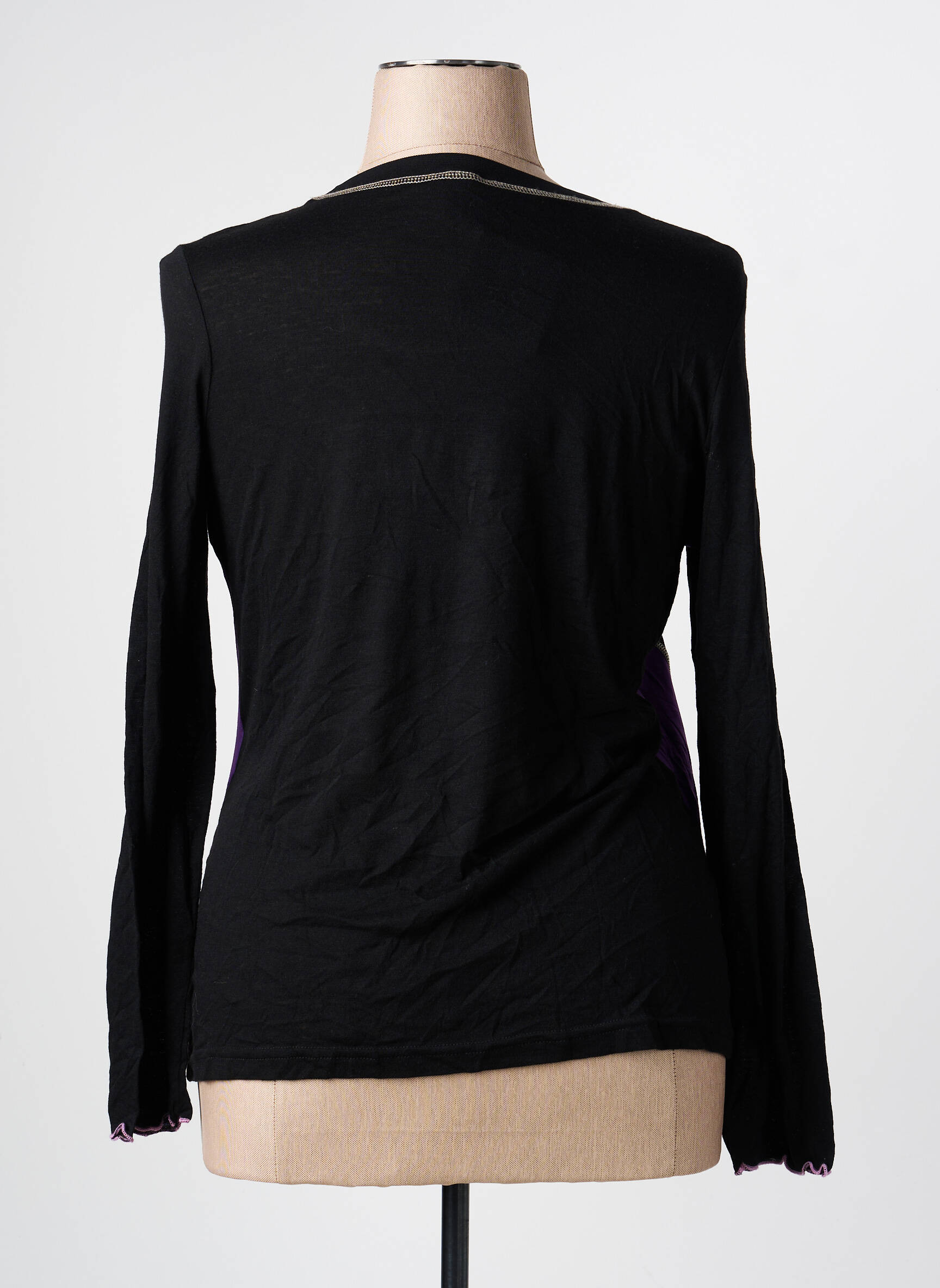 Tricou mâneci lungi mâneci lungi negru PAUSE CAFE femeie