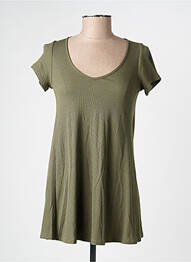 Tricou guler în v mâneci scurte verde AN II VITO femeie