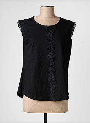 Top țesătură jersey fără mâneci negru MCM femeie
