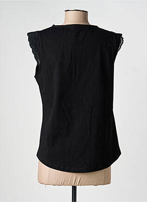 Top țesătură jersey fără mâneci negru MCM femeie