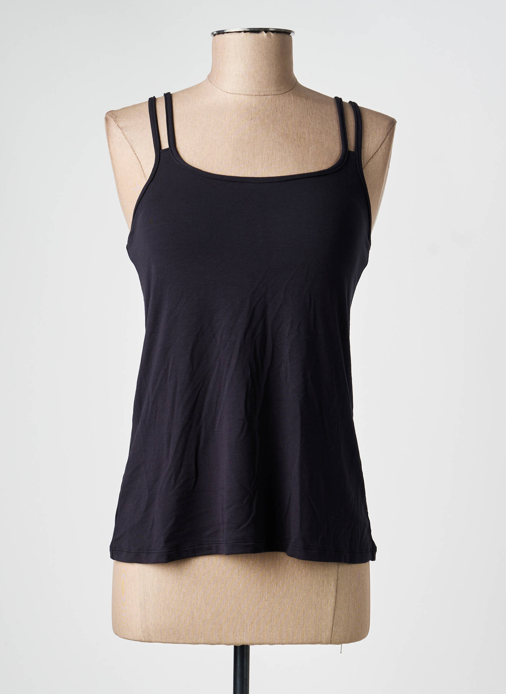 Top/caraco țesătură jersey negru AMOENA femeie