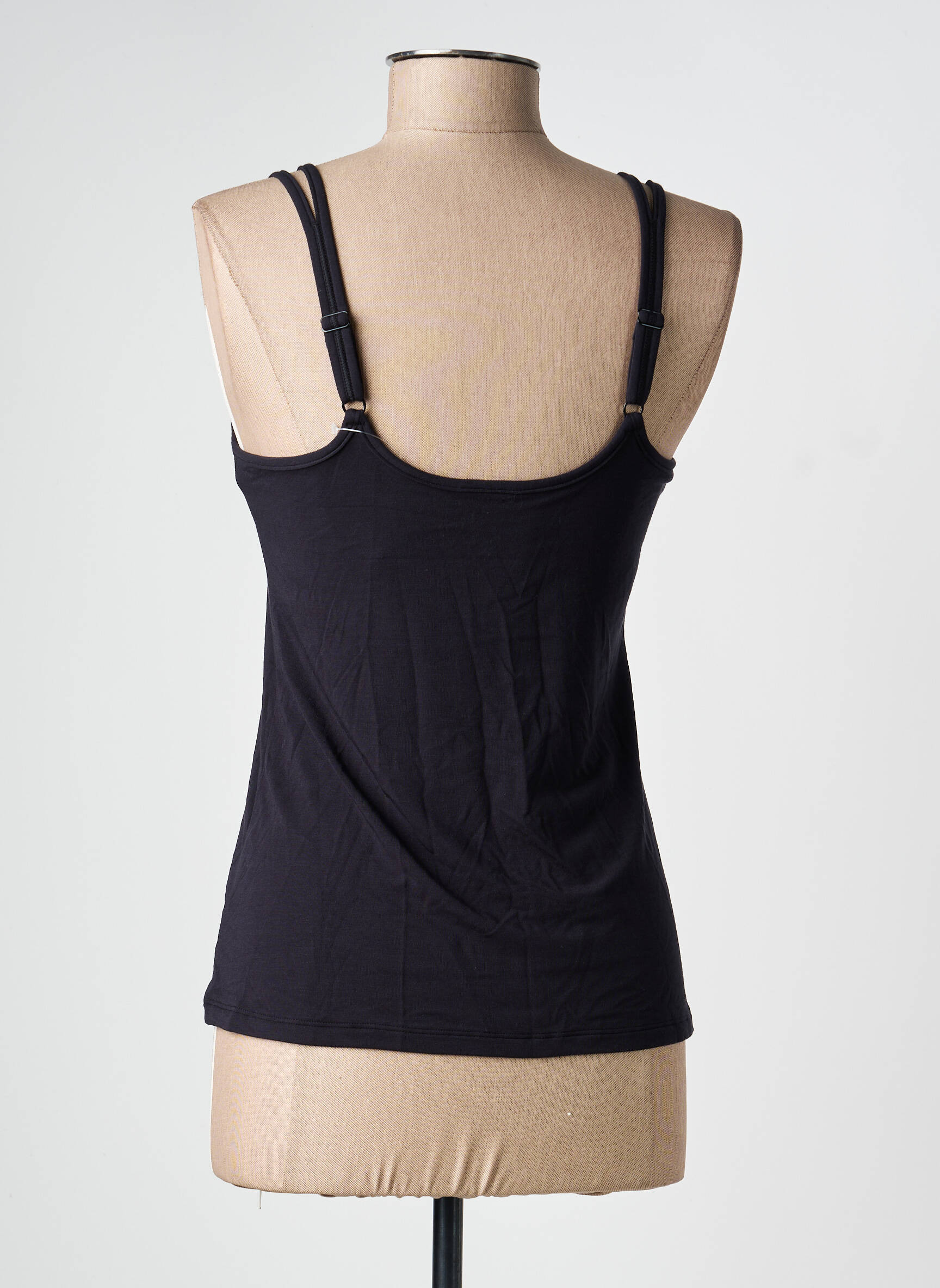 Top/caraco țesătură jersey negru AMOENA femeie