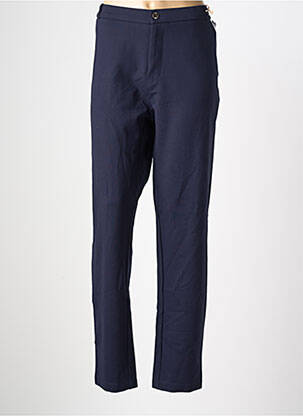 Pantalon slim talie elastică mărime normală albastru WALTRON femeie