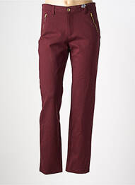 Pantalon slim țesătură poplin mărime normală roșu WALTRON femeie