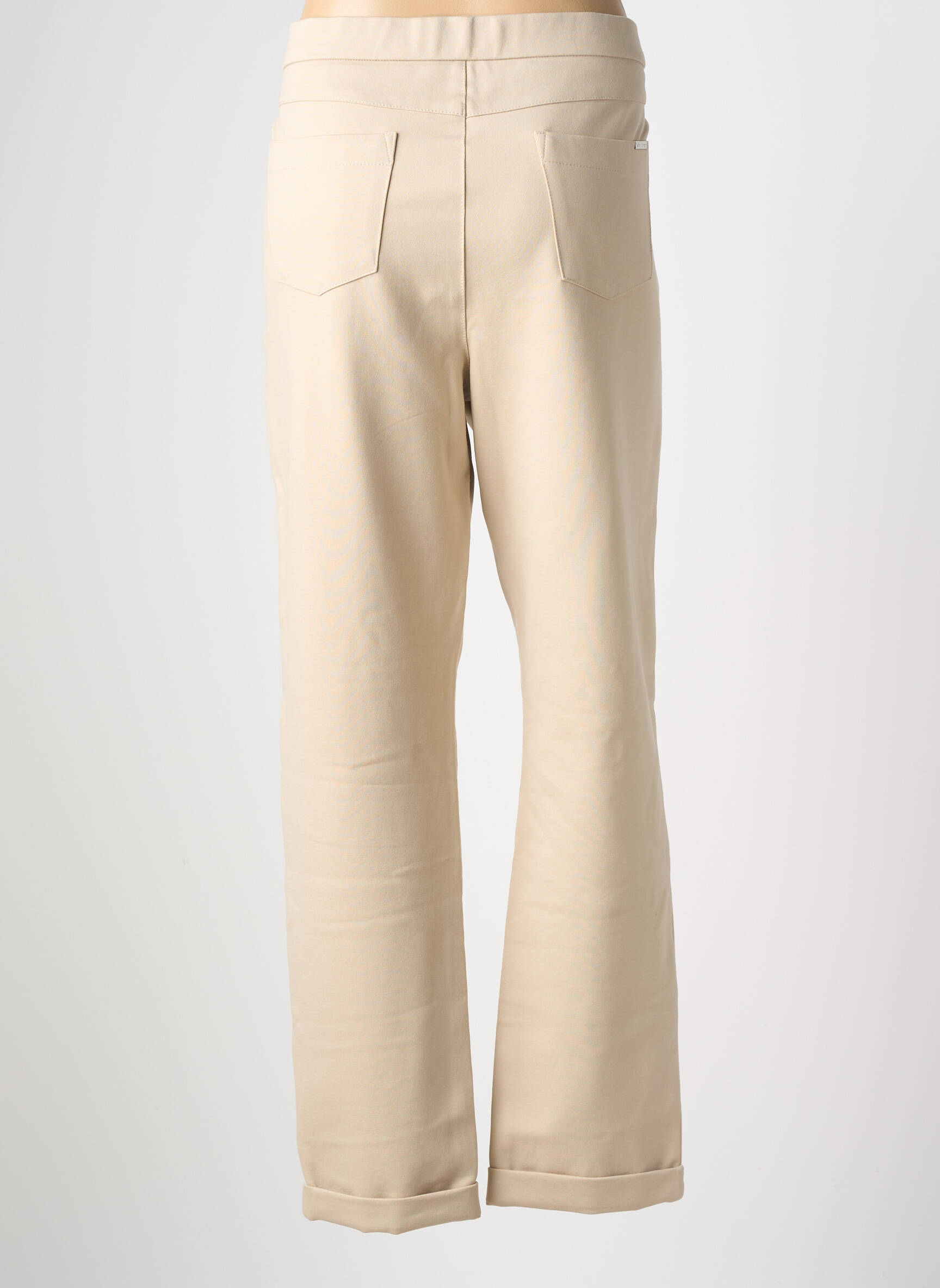 Pantalon drept elasticitate mărime normală bej WALTRON femeie