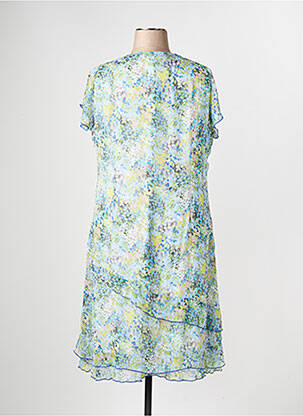 Rochie midi croială fluidă mâneci scurte albastru JEAN GABRIEL femeie