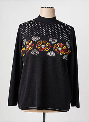 Pulover croială cambrată mâneci lungi negru TELMAIL femeie