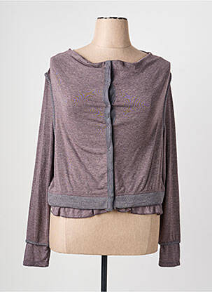 Top elasticitate mâneci lungi violet FILLE DES SABLES femeie