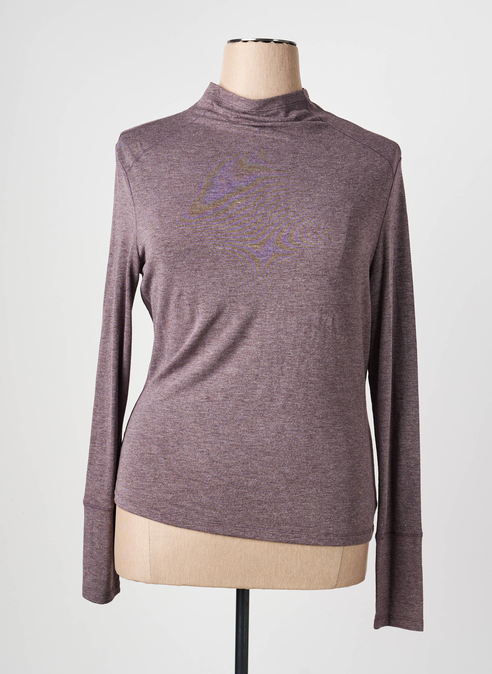 Top elasticitate mâneci lungi violet FILLE DES SABLES femeie