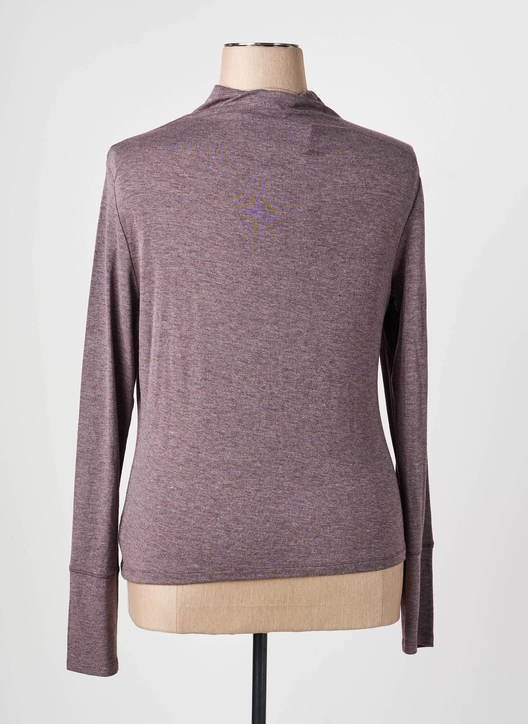 Top elasticitate mâneci lungi violet FILLE DES SABLES femeie
