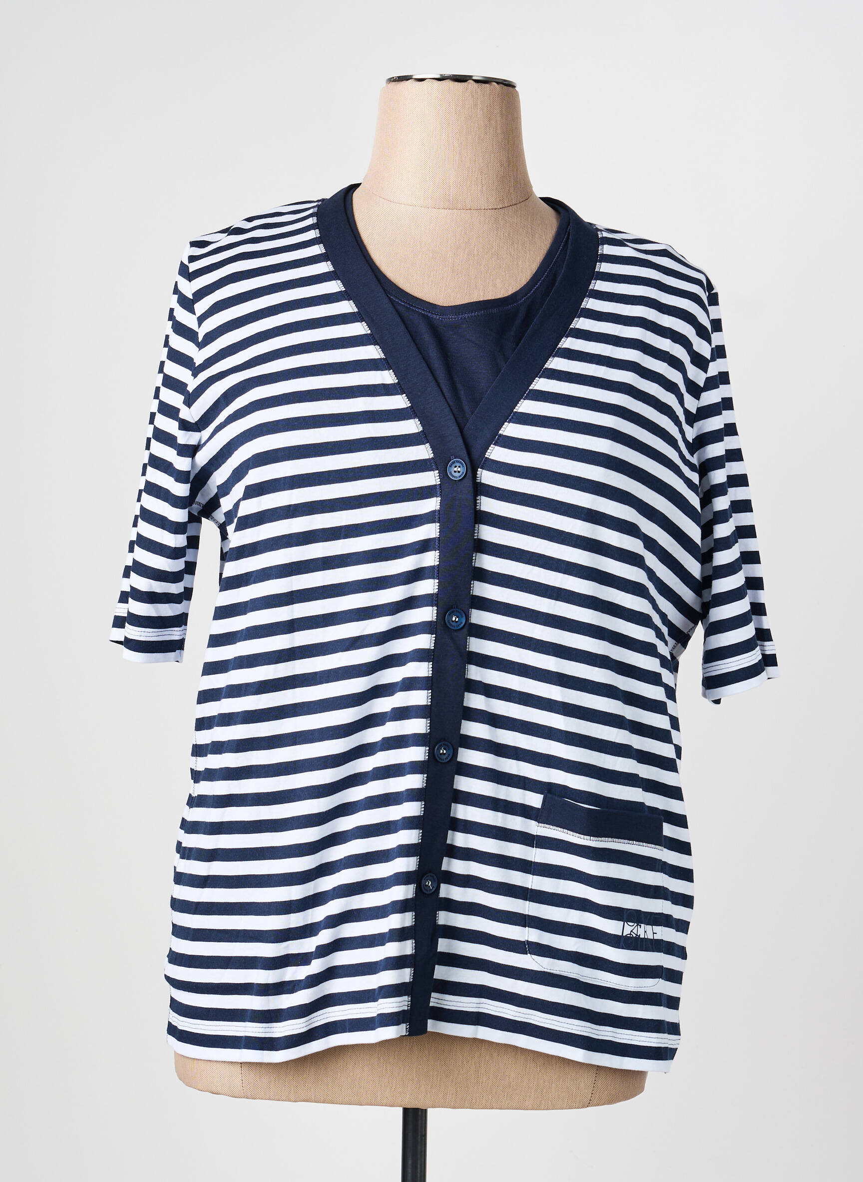 Tricou elasticitate mâneci scurte albastru RABE femeie