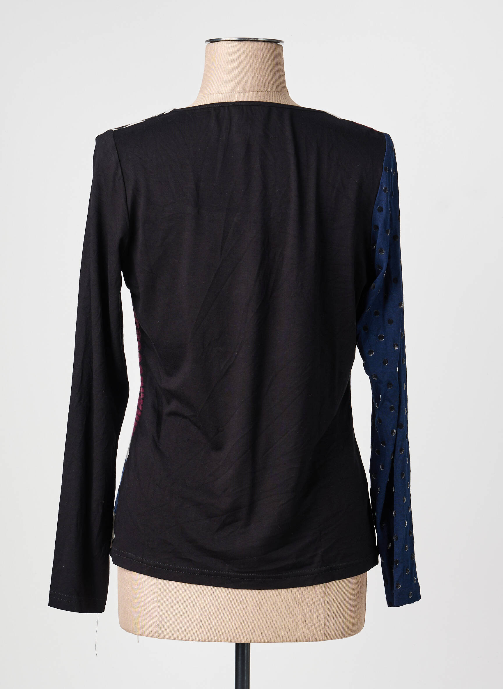 Top elasticitate mâneci lungi negru UN POINT C EST TOUT femeie