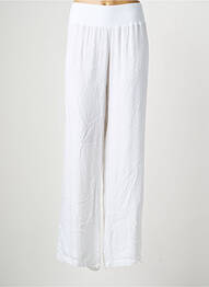 Pantalon larg țesătură crep mărime normală alb SEMIOLOGY femeie