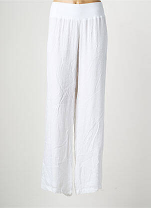 Pantalon larg țesătură crep mărime normală alb SEMIOLOGY femeie