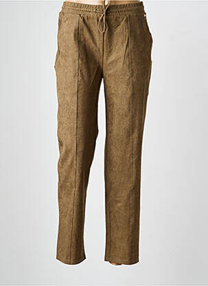 Pantalon slim talie elastică mărime normală verde MCM femeie