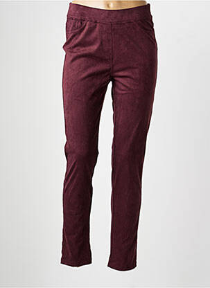 Pantalon slim talie elastică mărime normală roșu YEST femeie