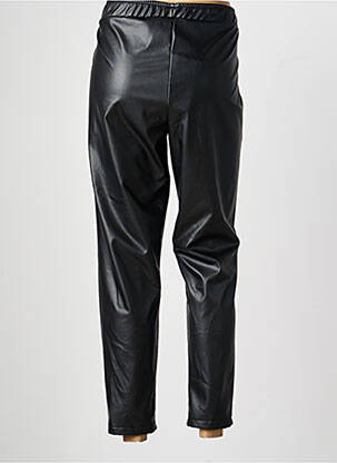 Pantalon slim talie elastică mărime normală negru MAT. femeie
