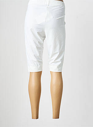 Pantalon de ciclism efect material satinat mărime normală alb MAT. femeie