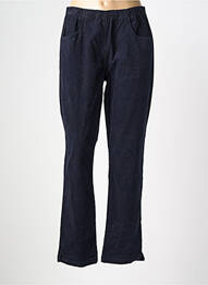 Pantalon slim talie elastică mărime normală albastru SIGNATURE femeie