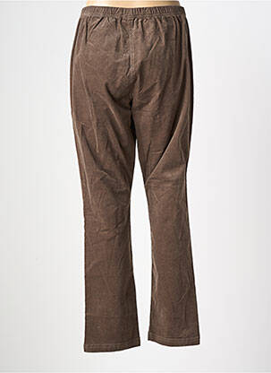 Pantalon slim talie elastică mărime normală maro SIGNATURE femeie