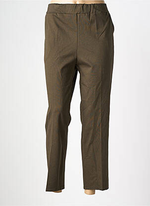 Pantalon slim talie elastică mărime normală verde ATLANTA femeie