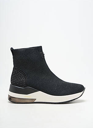 Slip-on-uri țesătură țesătură cu sclipici toc de 4 la 6 cm negru EXÉ femeie