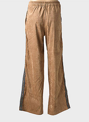 Pantalon drept talie elastică bej SCARLET ROOS femeie