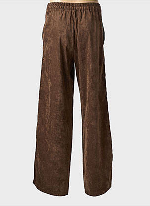Pantalon drept talie elastică maro SCARLET ROOS femeie