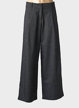 Pantalon evazat închidere cu fermoar sub clapetă cu nasturi negru SCARLET ROOS femeie
