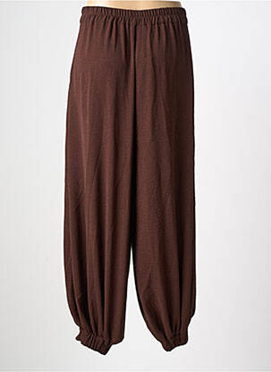 Pantalon drept talie elastică maro EMA BLUE'S femeie