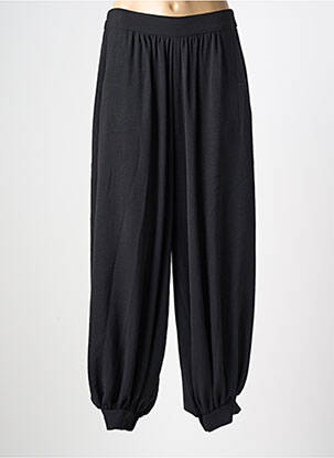 Pantalon drept talie elastică negru EMA BLUE'S femeie