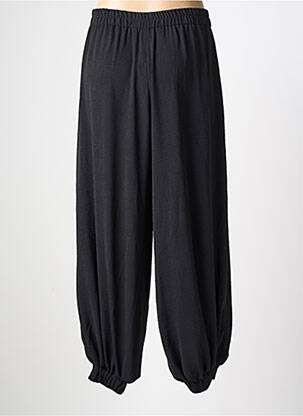 Pantalon drept talie elastică negru EMA BLUE'S femeie