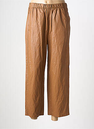 Pantalon 7/8 talie elastică maro CHANCE femeie