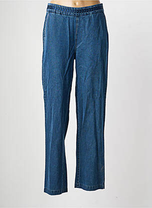 Pantalon drept țesătură poplin mărime normală albastru MOS MOSH femeie