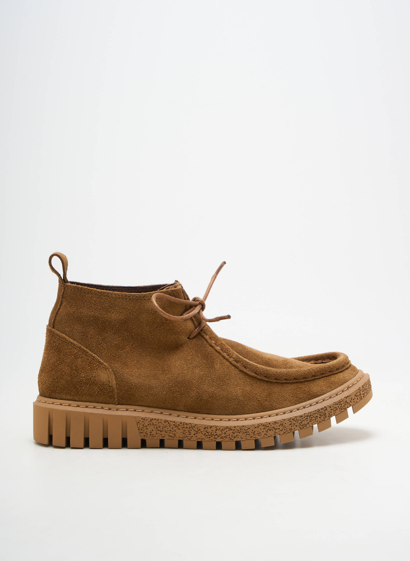 Botine/ghete vârf rotund toc plat până la 3 cm cafe deschis BUENO femeie