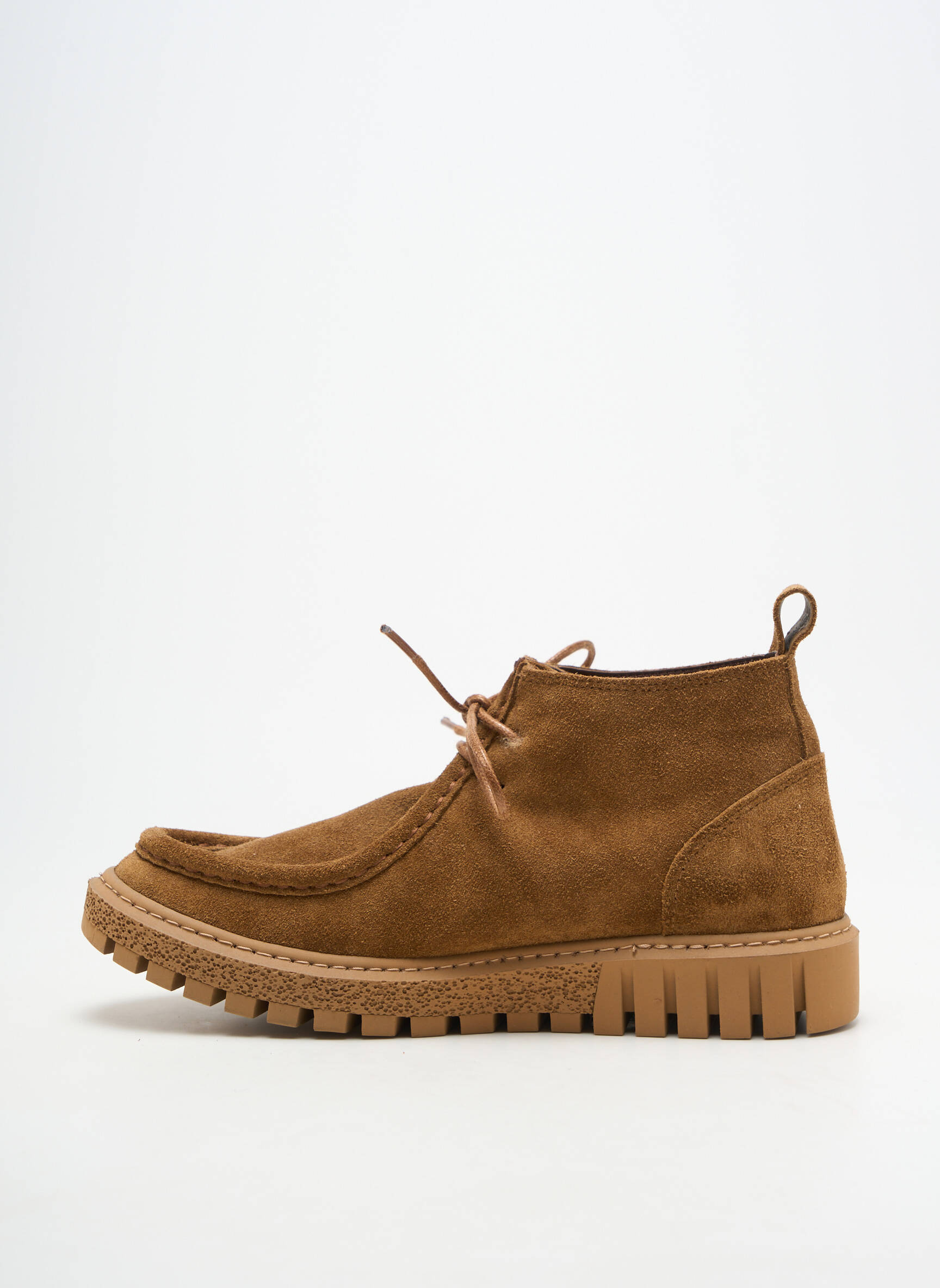 Botine/ghete vârf rotund toc plat până la 3 cm cafe deschis BUENO femeie