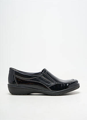 Mocasini țesătură lăcuită toc plat până la 3 cm negru SUAVE femeie