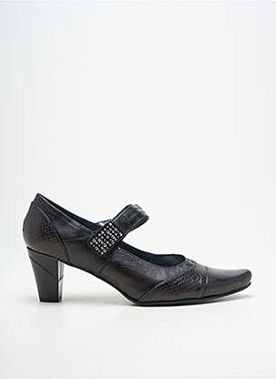 Pantofi cu toc cubanez toc de 7 la 9 cm negru GEO-REINO femeie