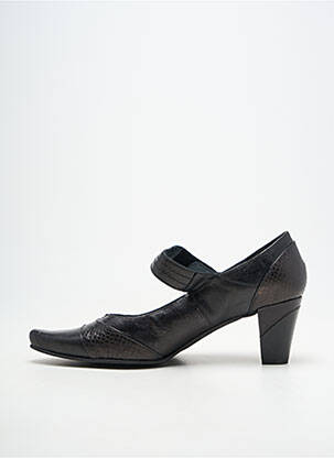 Pantofi cu toc cubanez toc de 7 la 9 cm negru GEO-REINO femeie