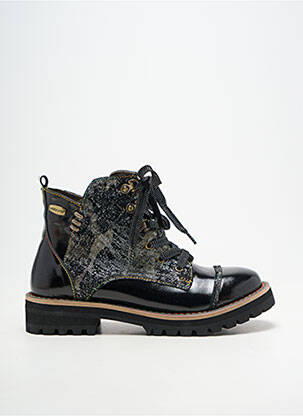 Botine/ghete material neted toc de 4 la 6 cm negru LAURA VITA femeie