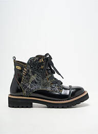 Botine/ghete material neted toc de 4 la 6 cm negru LAURA VITA femeie
