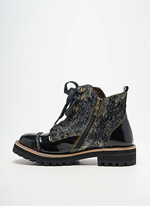 Botine/ghete material neted toc de 4 la 6 cm negru LAURA VITA femeie