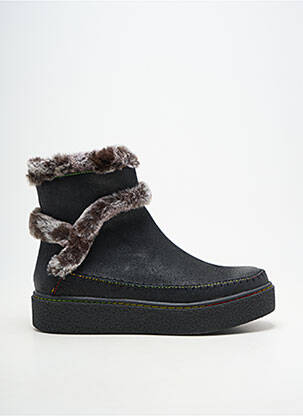 Botine/ghete vârf rotund toc plat până la 3 cm negru LAURA VITA femeie